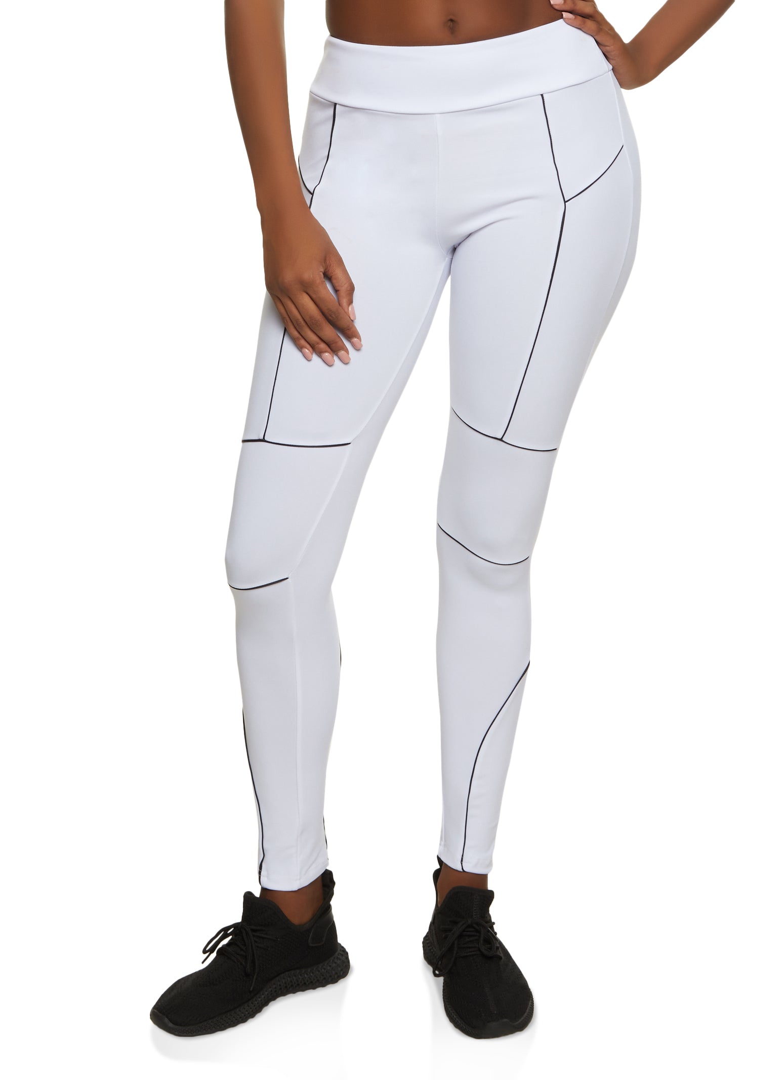 Buy online White Legging With Embroidery At Bottom from Capris & Leggings  for Women by Rainbow Hues for ₹639 at 57% off