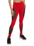 Womens Contrast Trim Mesh Insert Active Leggings, ,