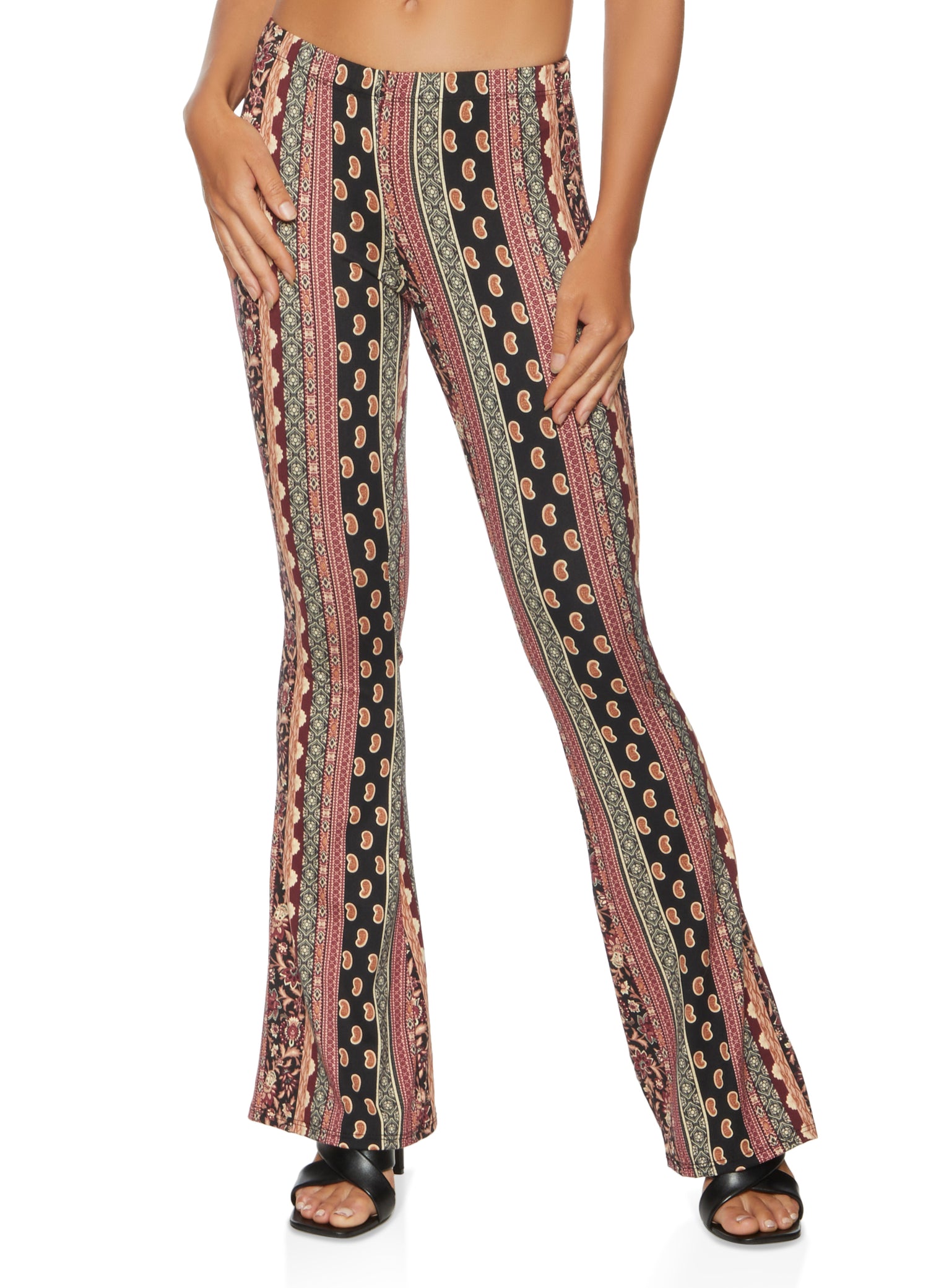 Boho Print Flared Pants