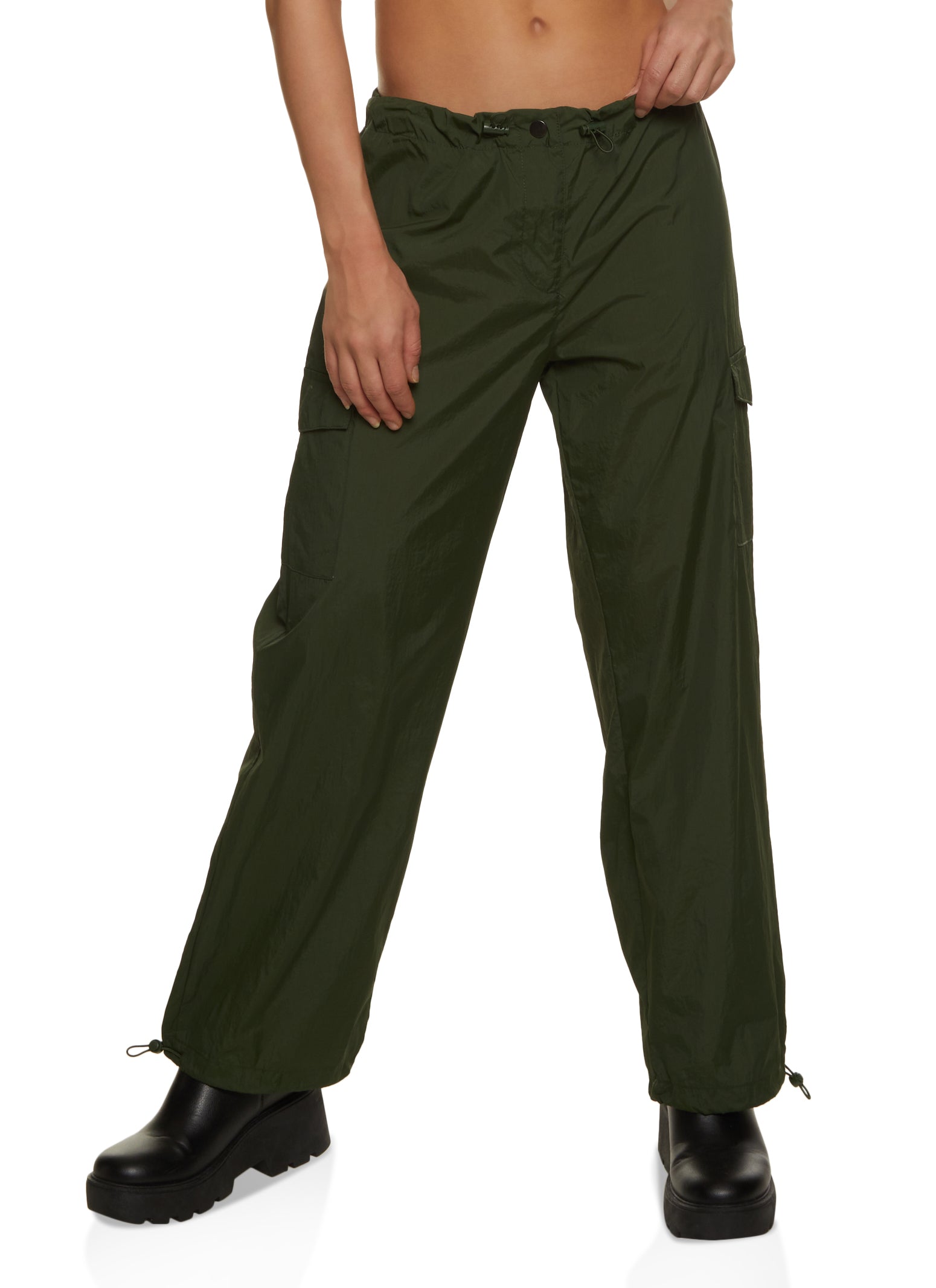 Womens Nylon Parachute Pants,