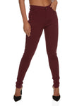 Womens Solid High Waist Skinny Jeans, ,