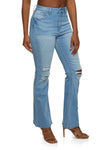 Womens Wax Whiskered Flare Jeans, ,