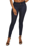 Womens Wax 3 Button Skinny Jeans, ,