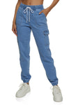 Womens Wax Denim Joggers, ,