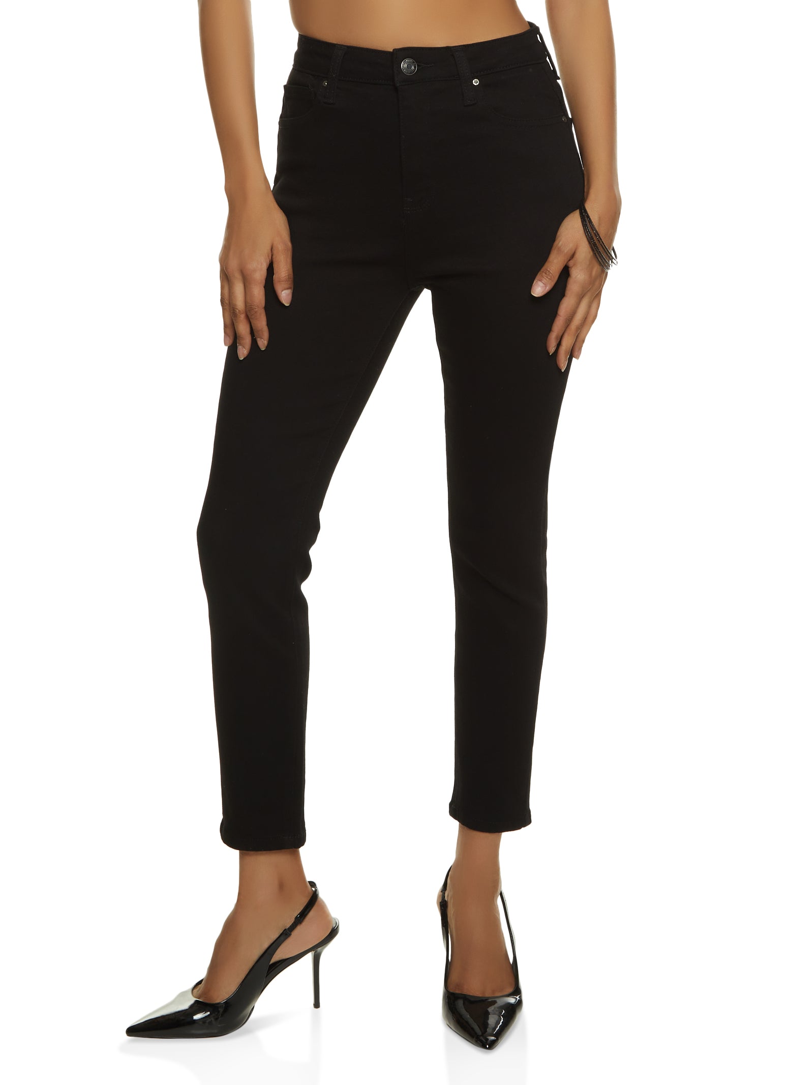 Womens WAX Whiskered Cropped Skinny Jeans,