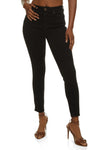 Womens Wax Solid High Waisted Skinny Jeans, ,
