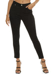 Womens Wax High Rise Solid Cropped Skinny Jeans, ,