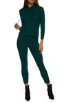 Womens Cable Knit Hooded Sweater And Leggings Set, ,