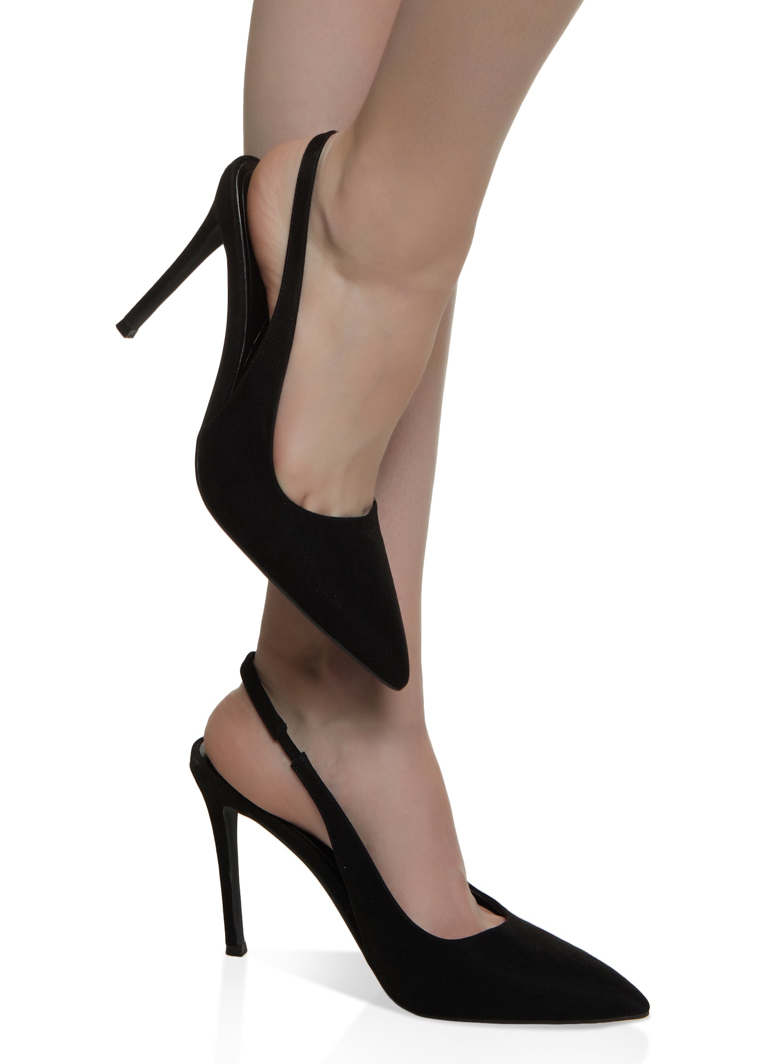 Womens Solid Slingback Stiletto Pumps,