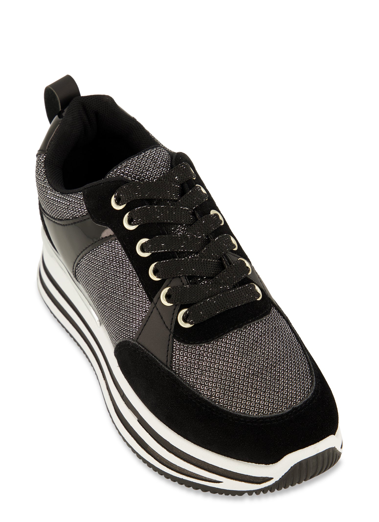 MM6 by Maison Martin Margiela Suede Platform Sneakers in Black | Lyst