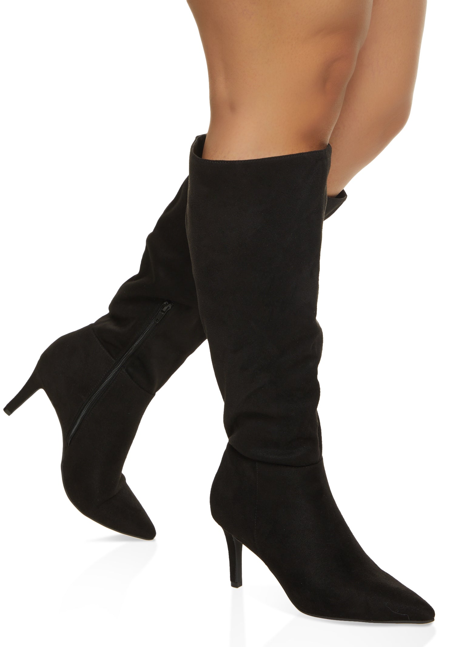 Wide Calf Pointed Toe Boots