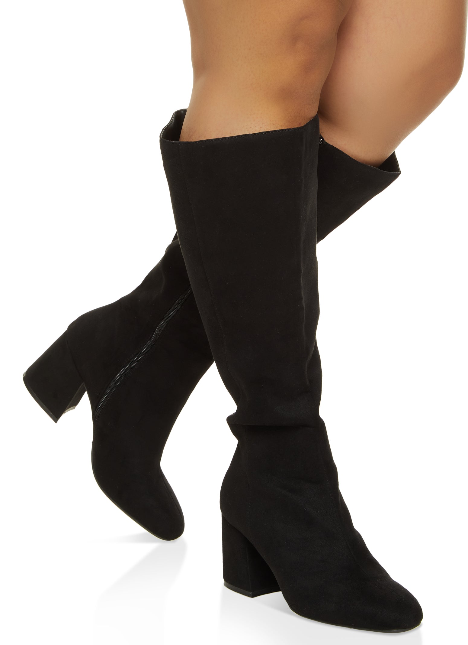 Wide Calf Square Toe Tall Boots