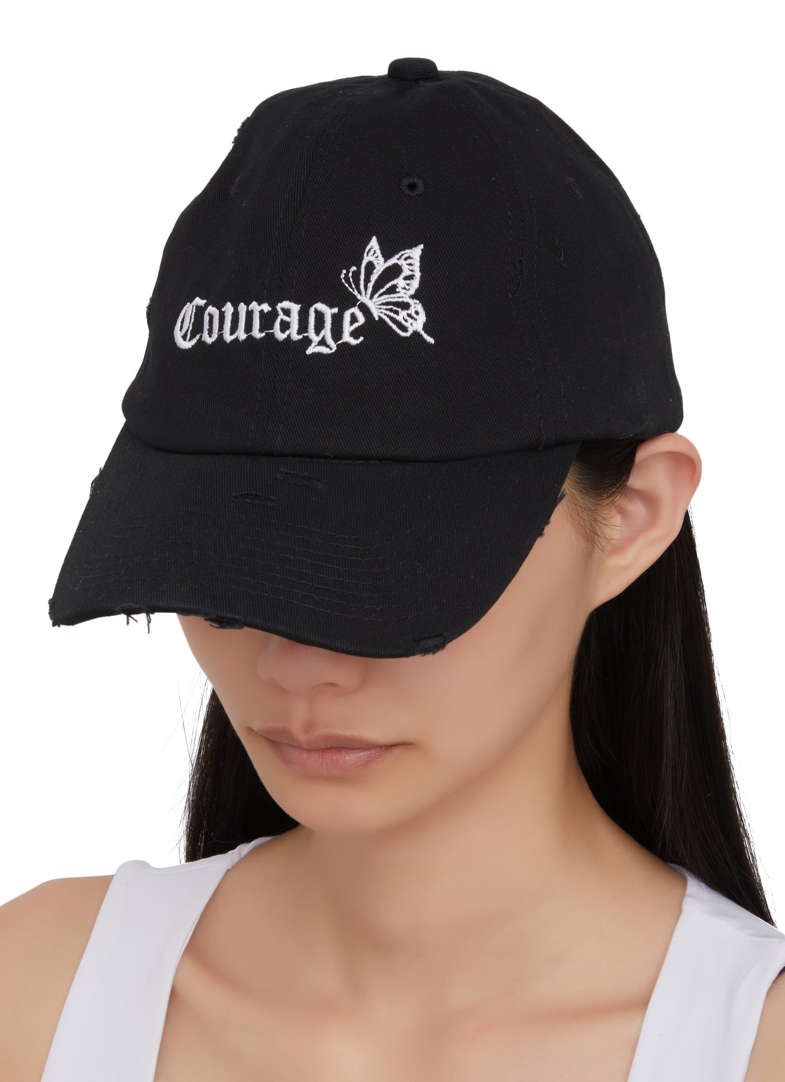 Womens Courage Baseball Cap, Black