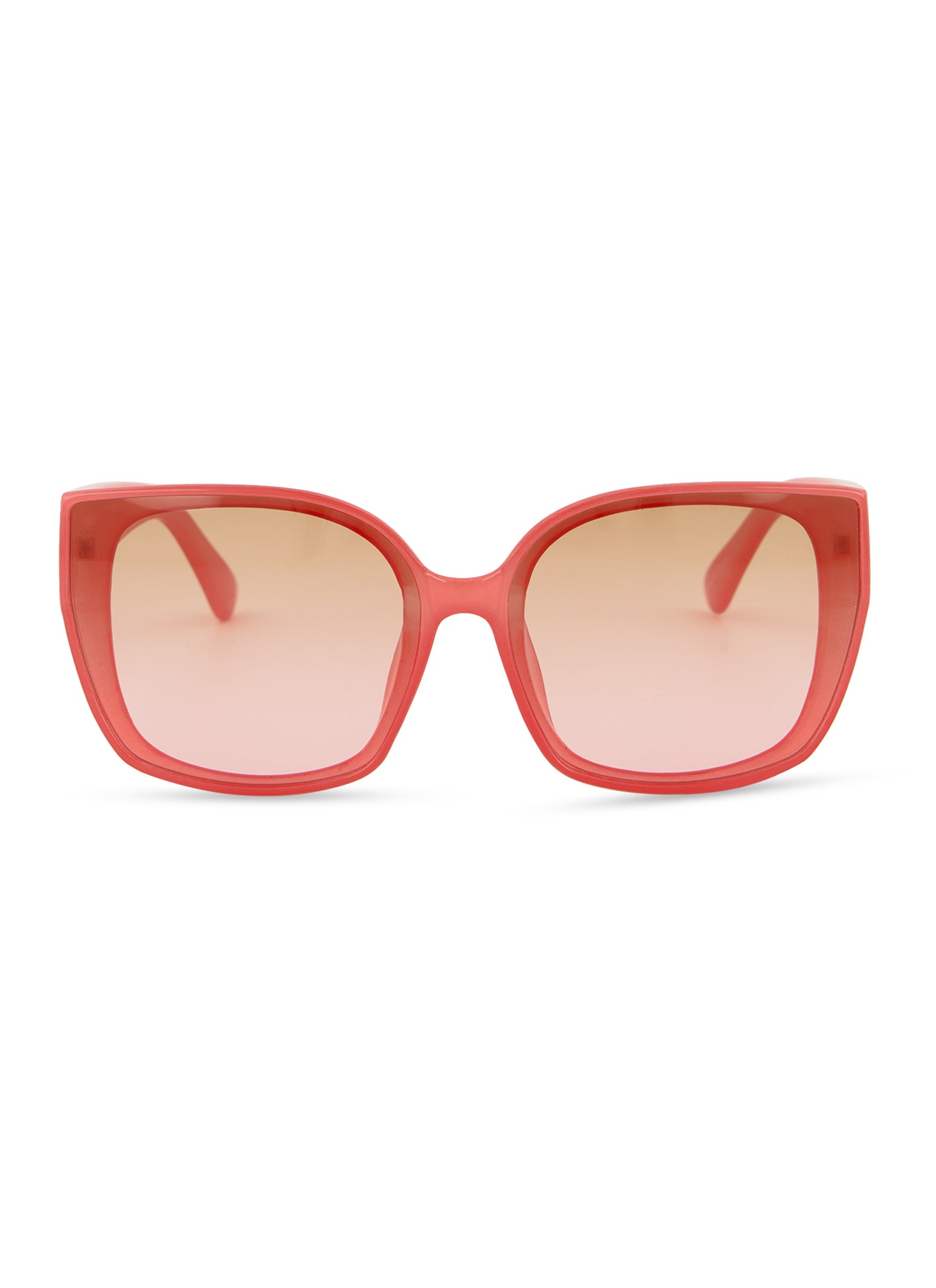 Women's Pink Lens Ombre Oversized Square Frame Sunglasses