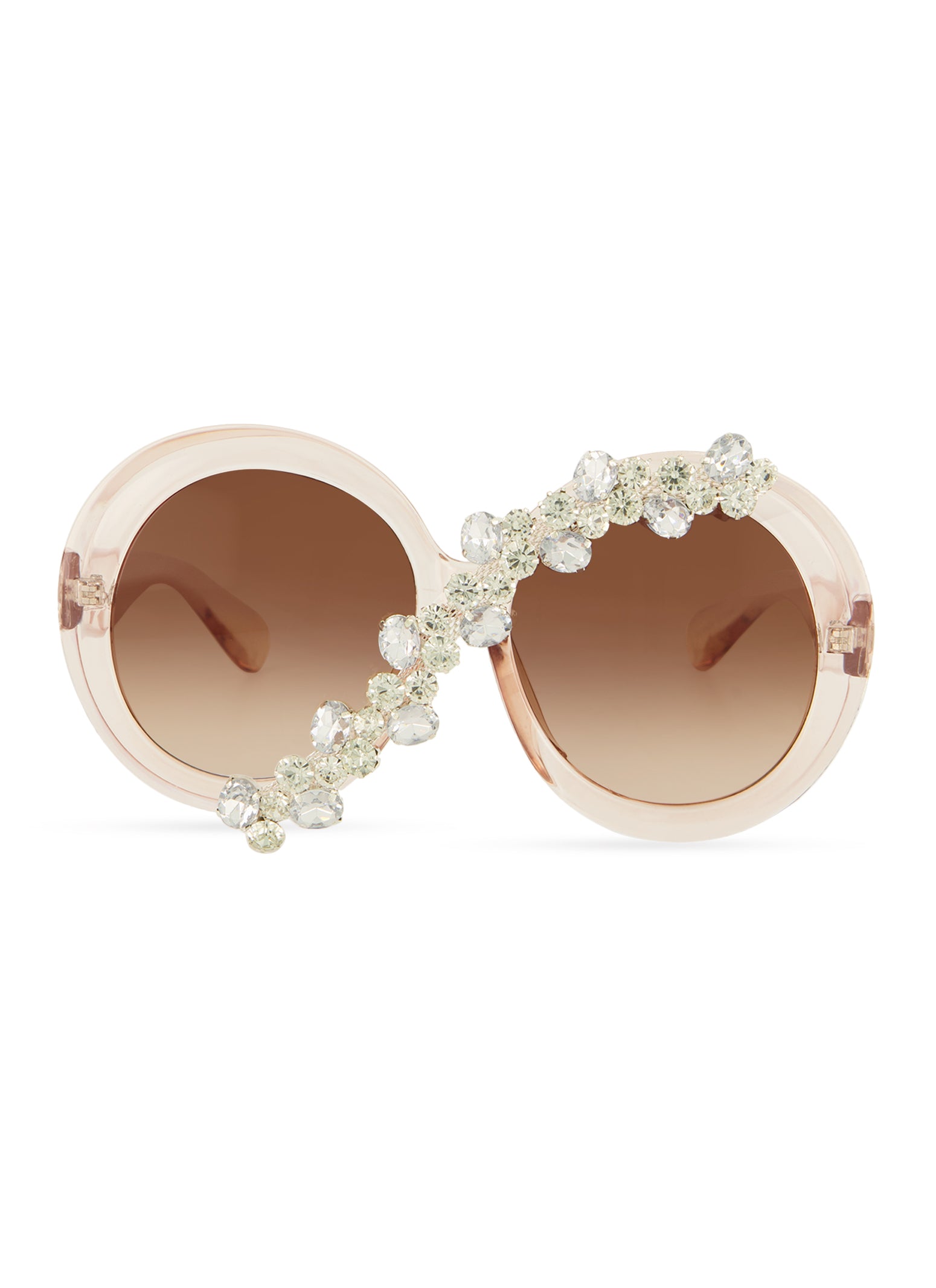 Chain embellished round sunglasses