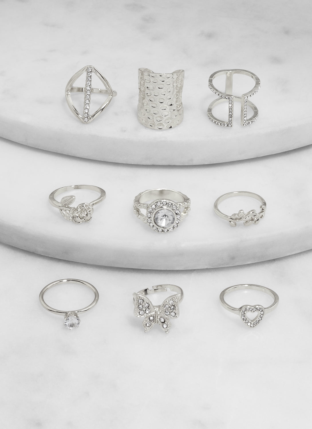 Silver Butterfly Wrap Rings - Lovisa