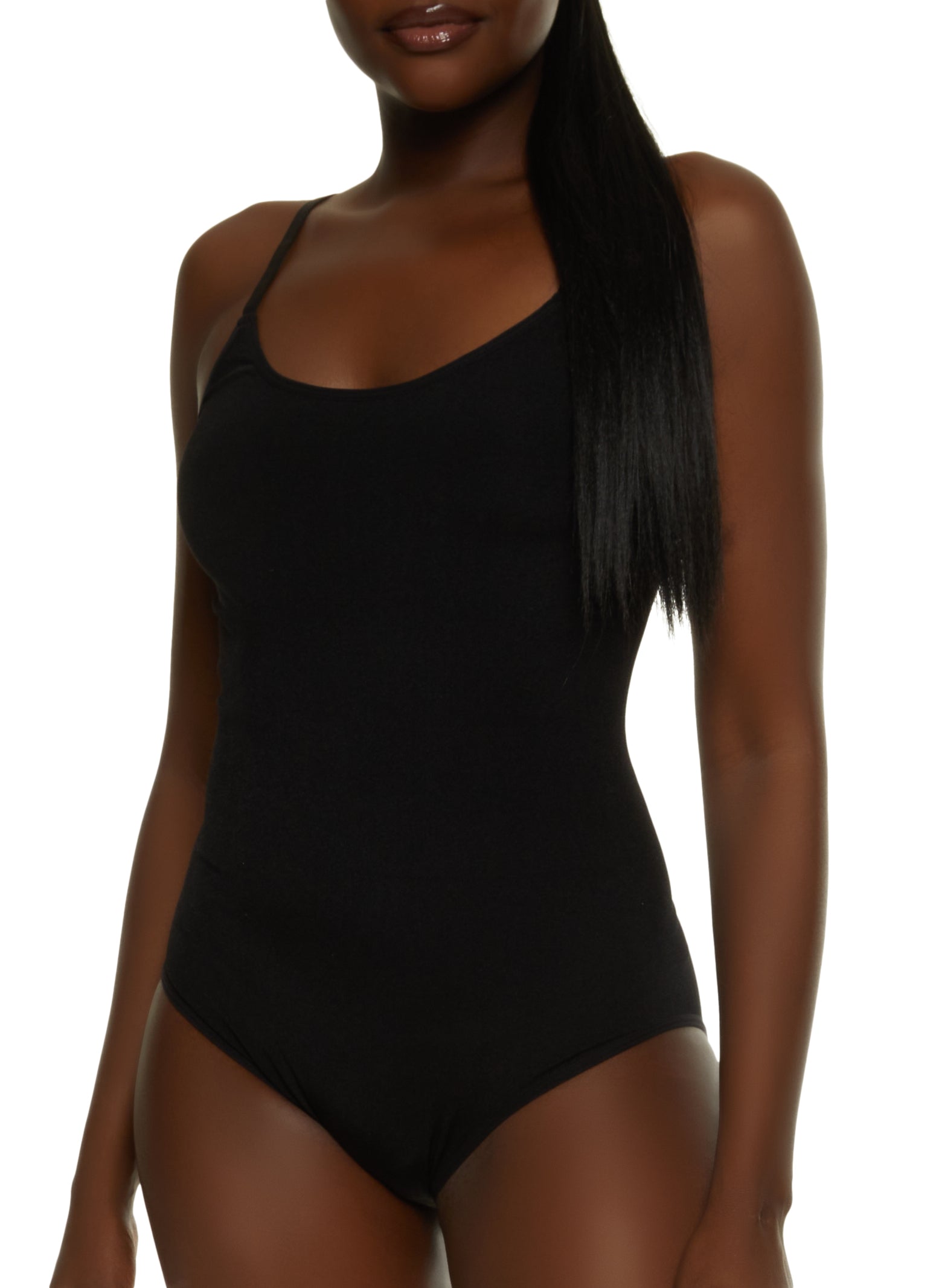 Seamless V-Neck Tank Bodysuit for Women