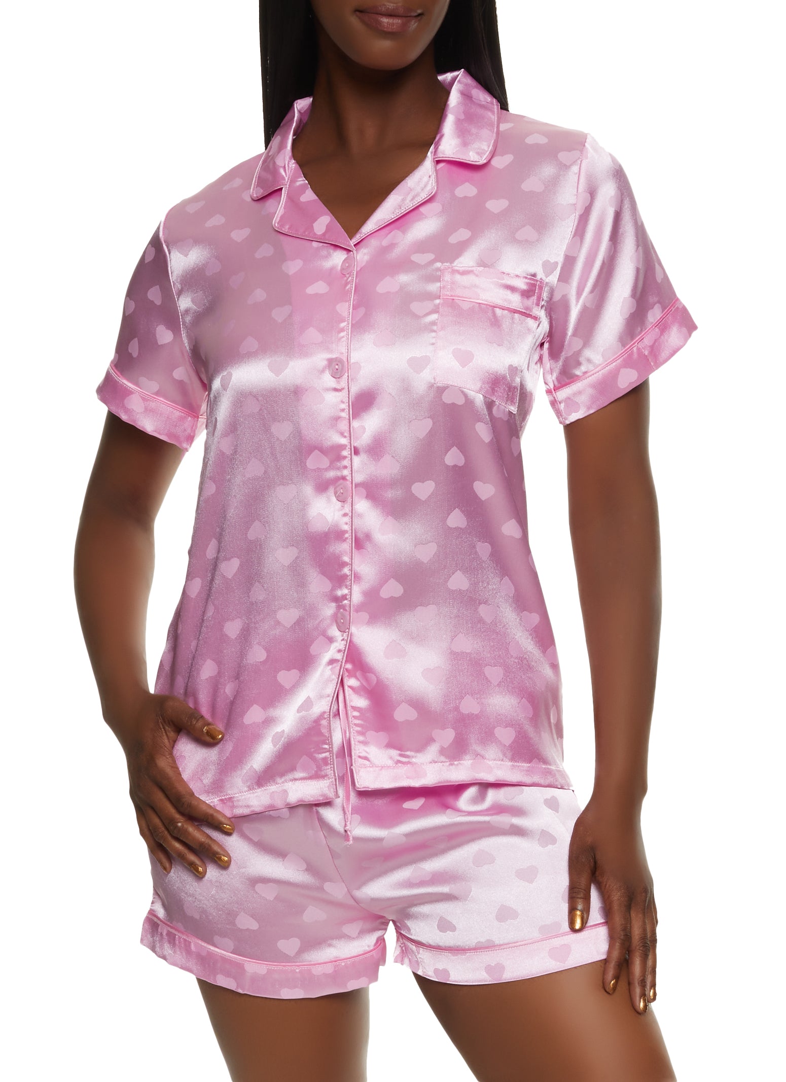  Rainbow Pajamas for Women Set Cuban Collar Long-Sleeve