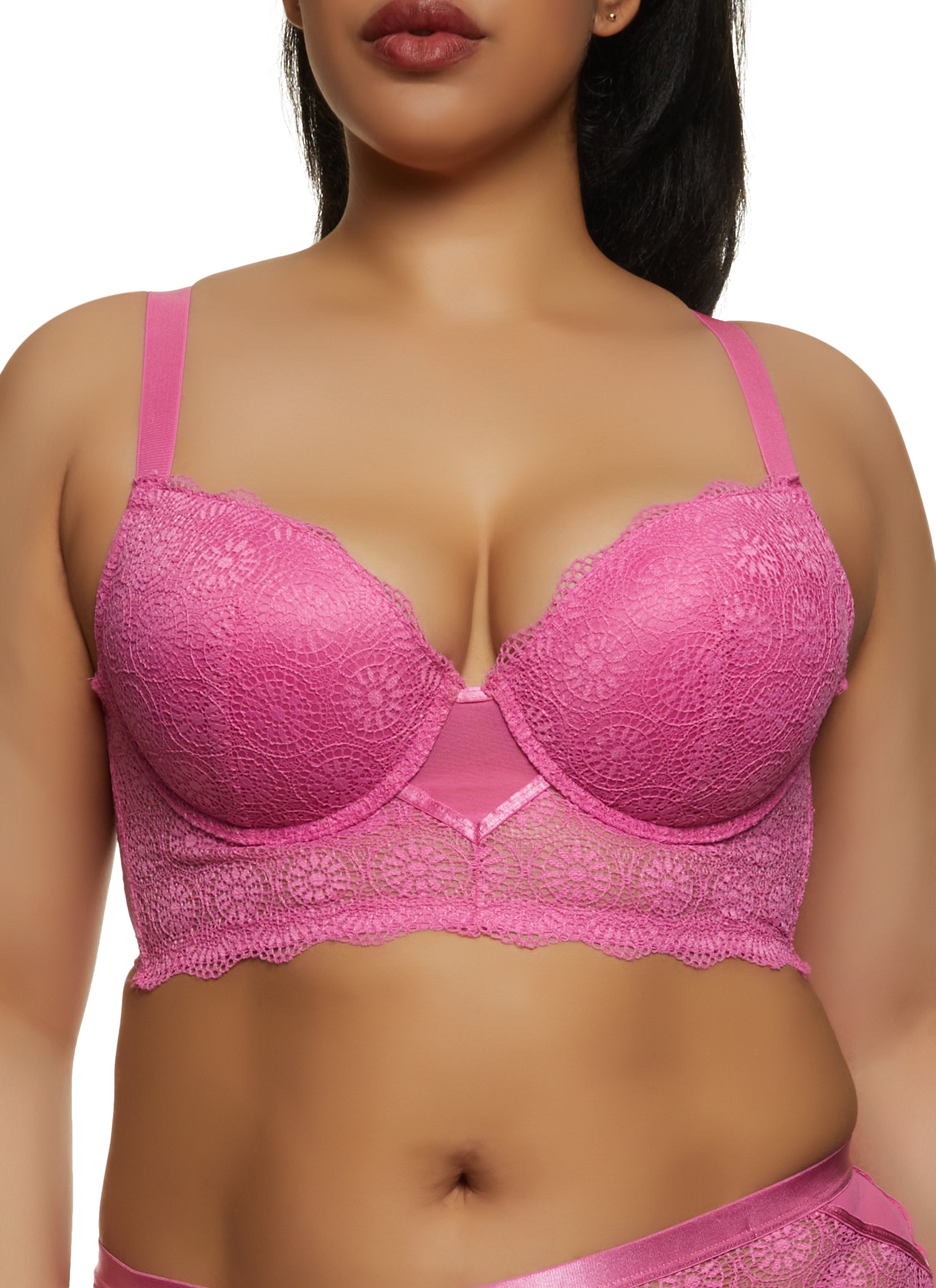 PlusGalpret Sexy Lace Back Support Pink Lace Bra For Women Plus Size Femme  Pink Lace Brasiere With Unlined Bralette In E F Cup 201202 From Dou02,  $9.06