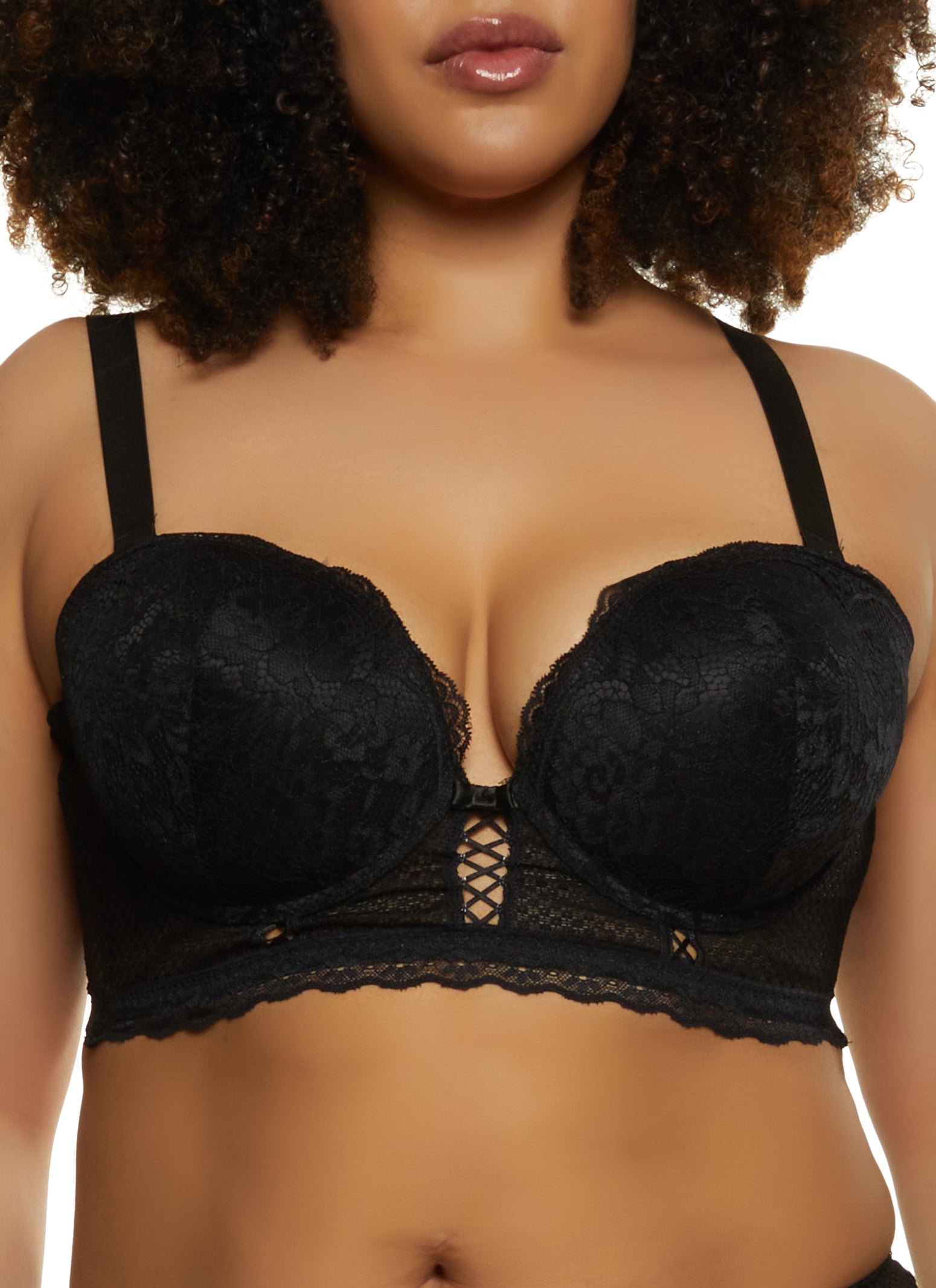 2 Pack Black and Tan Strapless Bras