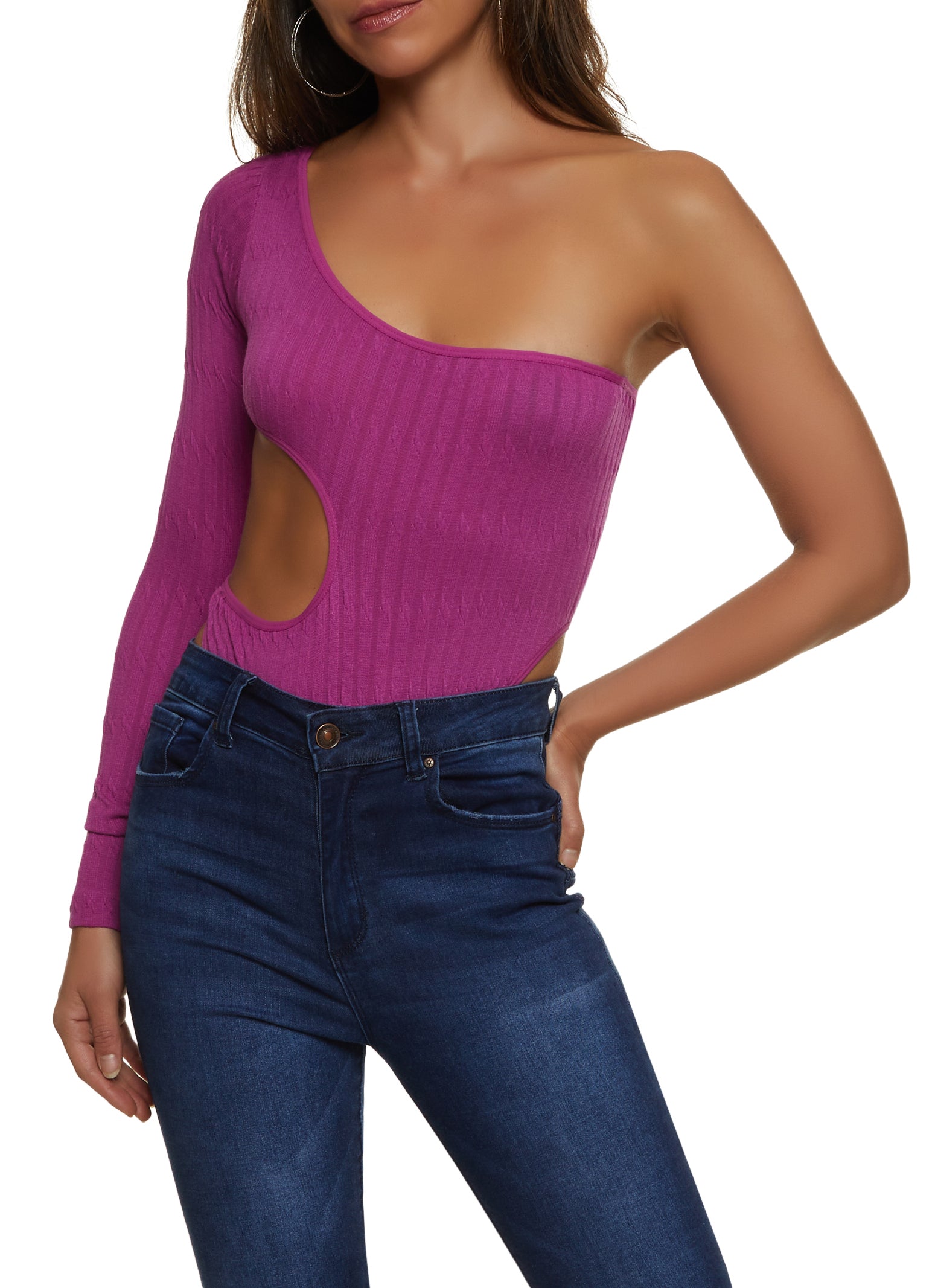 Long Sleeve Boho Bodysuit - Violet Body Outlet – noni
