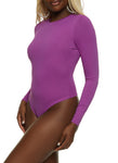 Womens Crew Neck Long Sleeve Bodysuit, ,