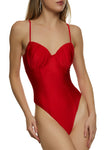 Womens Ruched Bustier Bodysuit, ,