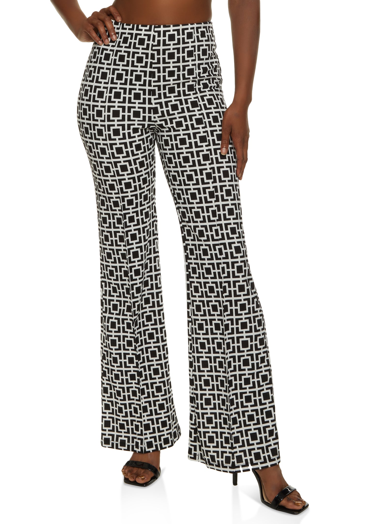 Women Flare Pants 70s Bell Bottoms Floral Boho Printed Wide Leg Flowy Pattern  Pants S at Amazon Women's Clothing store