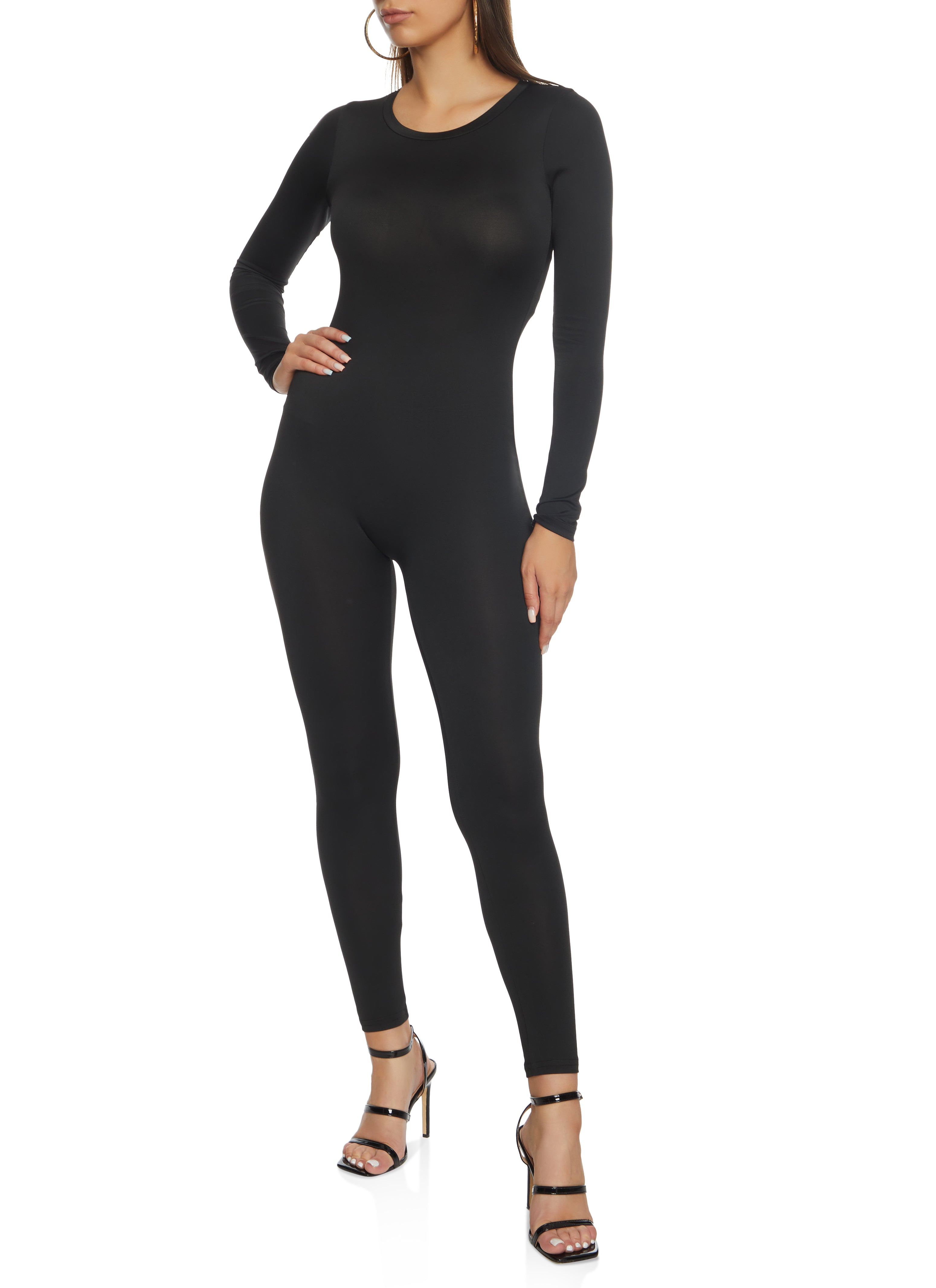 Solid Long Sleeve Catsuit