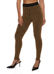 Womens Lurex Maze Print Leggings, ,