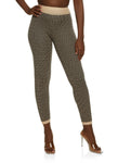 Womens Printed Rib Knit Leggings, ,