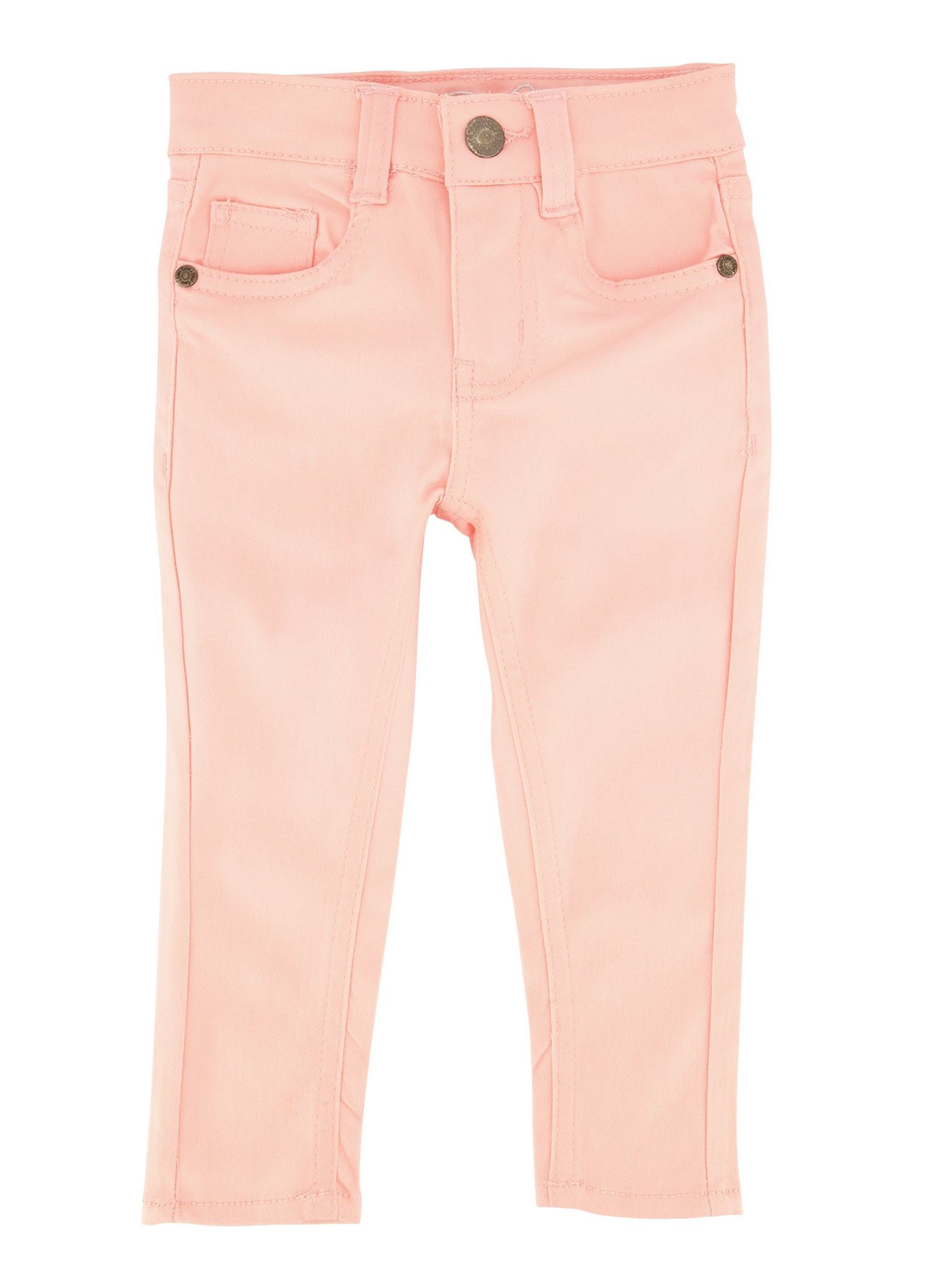 Toddler Girls Solid Twill Jeggings - Pink