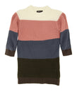 Toddler Sweater Colorblocking Crew Neck Long Sleeves Midi Dress