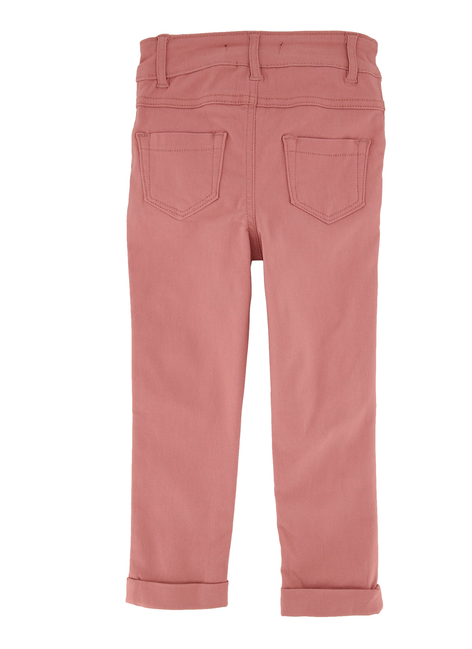 Little Girls Twill Hyperstretch Fixed Cuff Pants, Pink,