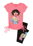 Little Girls Good Vibes Graphic Tee And Leggings Set, ,