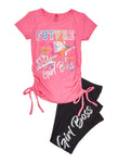 Little Girls Foil Future Girl Boss Graphic Tee And Leggings, ,