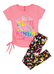 Little Girls Be Kind To All Kinds Glitter Tee And Butterfly Leggings, ,