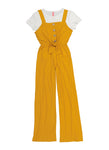 Girls Ribbed Knit Jumpsuit With Tee, ,