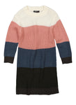 Girls Striped Print Knit Sweater Dress by Rainbow Shops