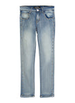 Girls Acid Wash Studded Skinny Jeans, ,