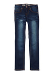 Girls Vip Dark Wash Whiskered Skinny Jeans, ,