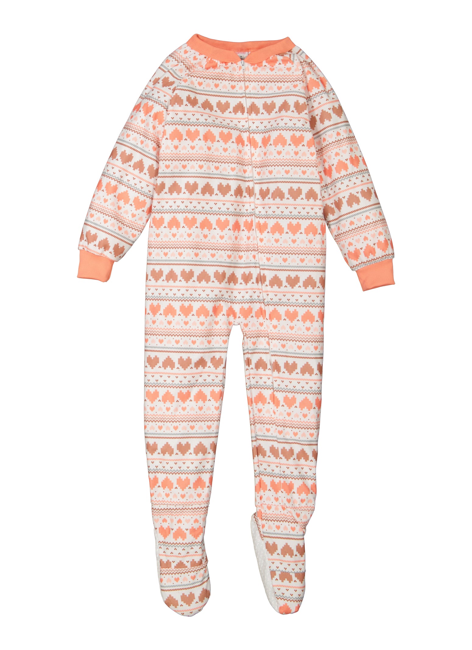 Little Girls Printed Fleece Footed Pajamas, Multi, Size 4