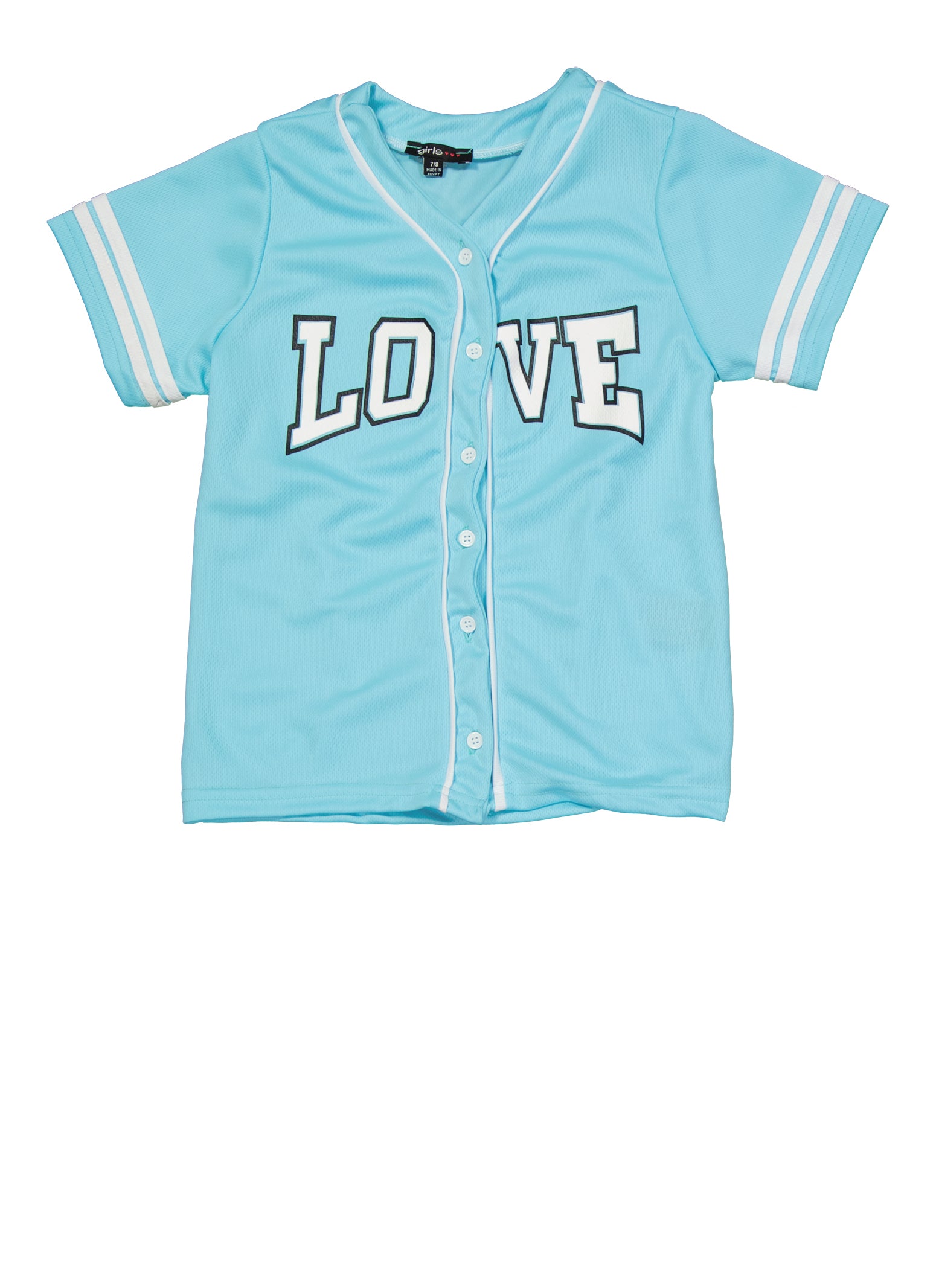 Girls Mesh Brooklyn Baseball Jersey, Pink, Size 7-8 | Rainbow Shops