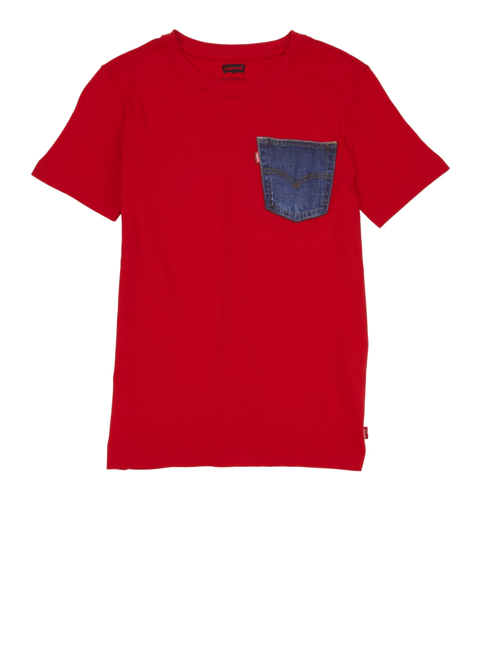 Boys Levis Pocket Detail Graphic Tee, Red, Size XL