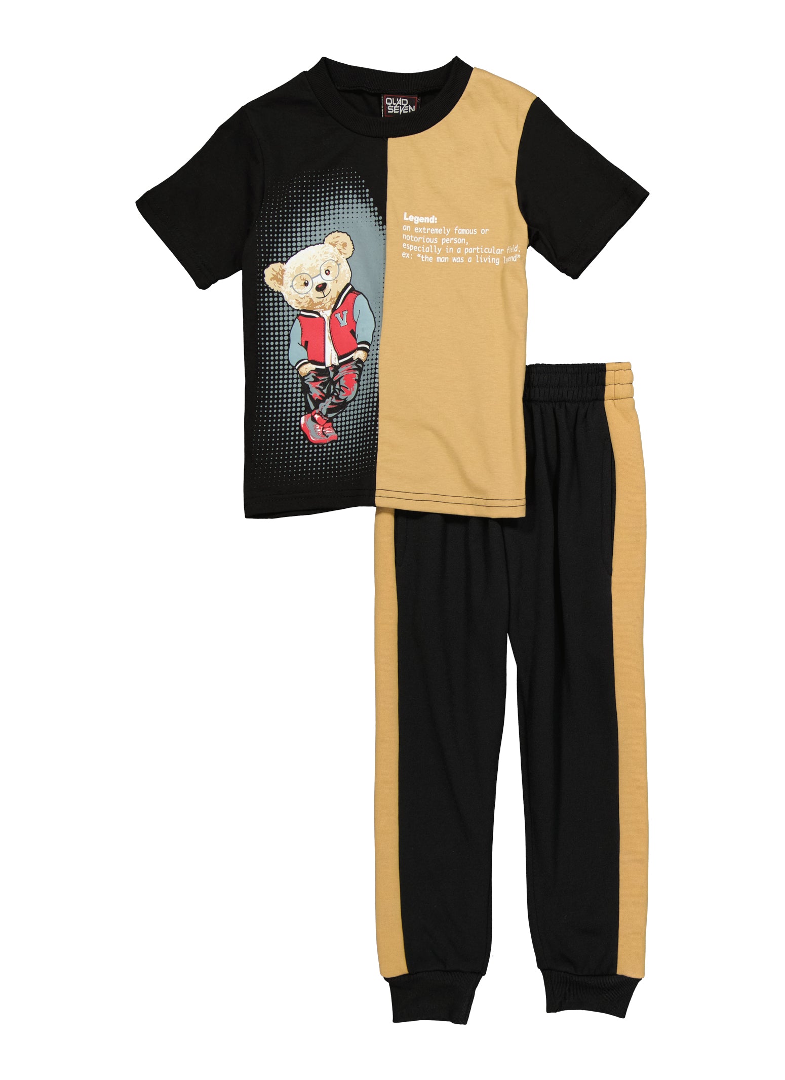 Little Boys Bear Legend Graphic Tee and Leggings Set, Multi, Size 4