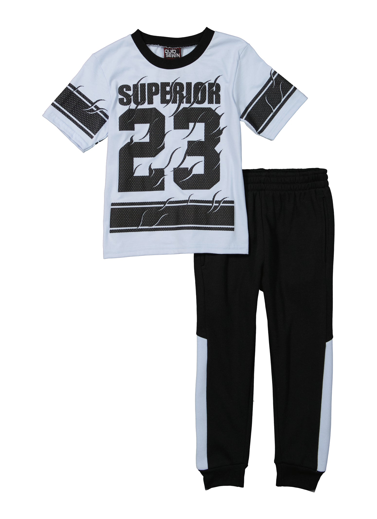 Little Boys Superior 23 Graphic Tee and Joggers, Multi, Size 4