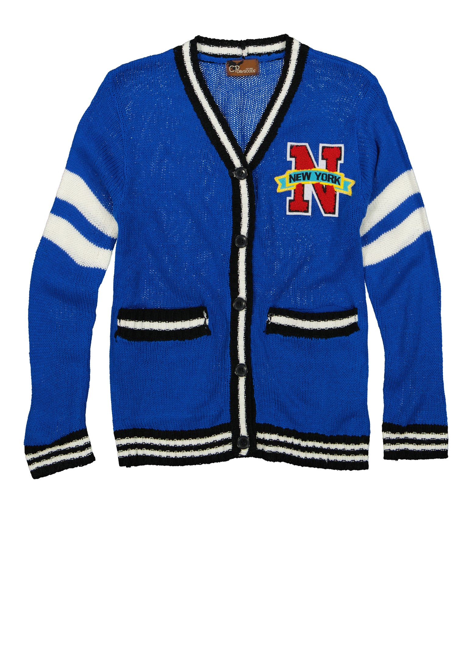 Baby Boys 12-24M New York Graphic Patch Varsity Jacket, Royal Blue, Size 24M | Rainbow Shops
