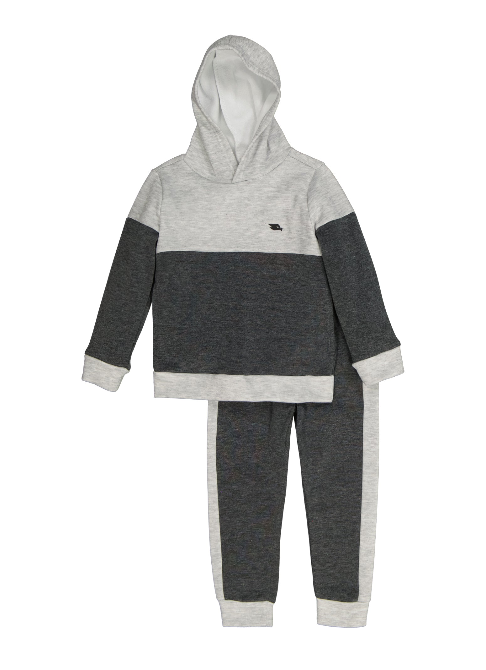 Little Boys Color Block Pullover Hoodie and Joggers, Grey