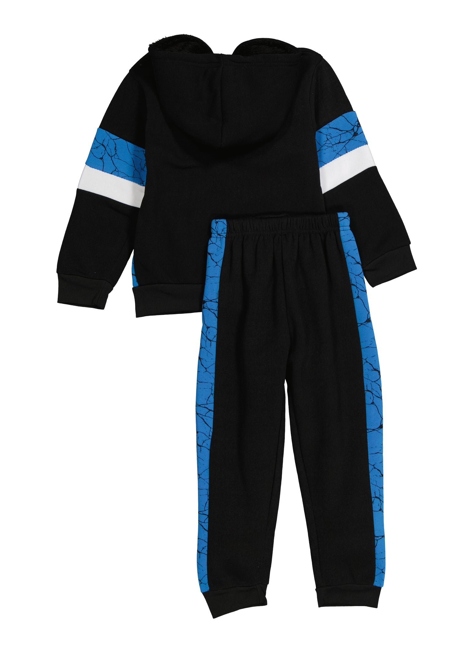 Little Boys Savage Zip Front Hoodie and Joggers,