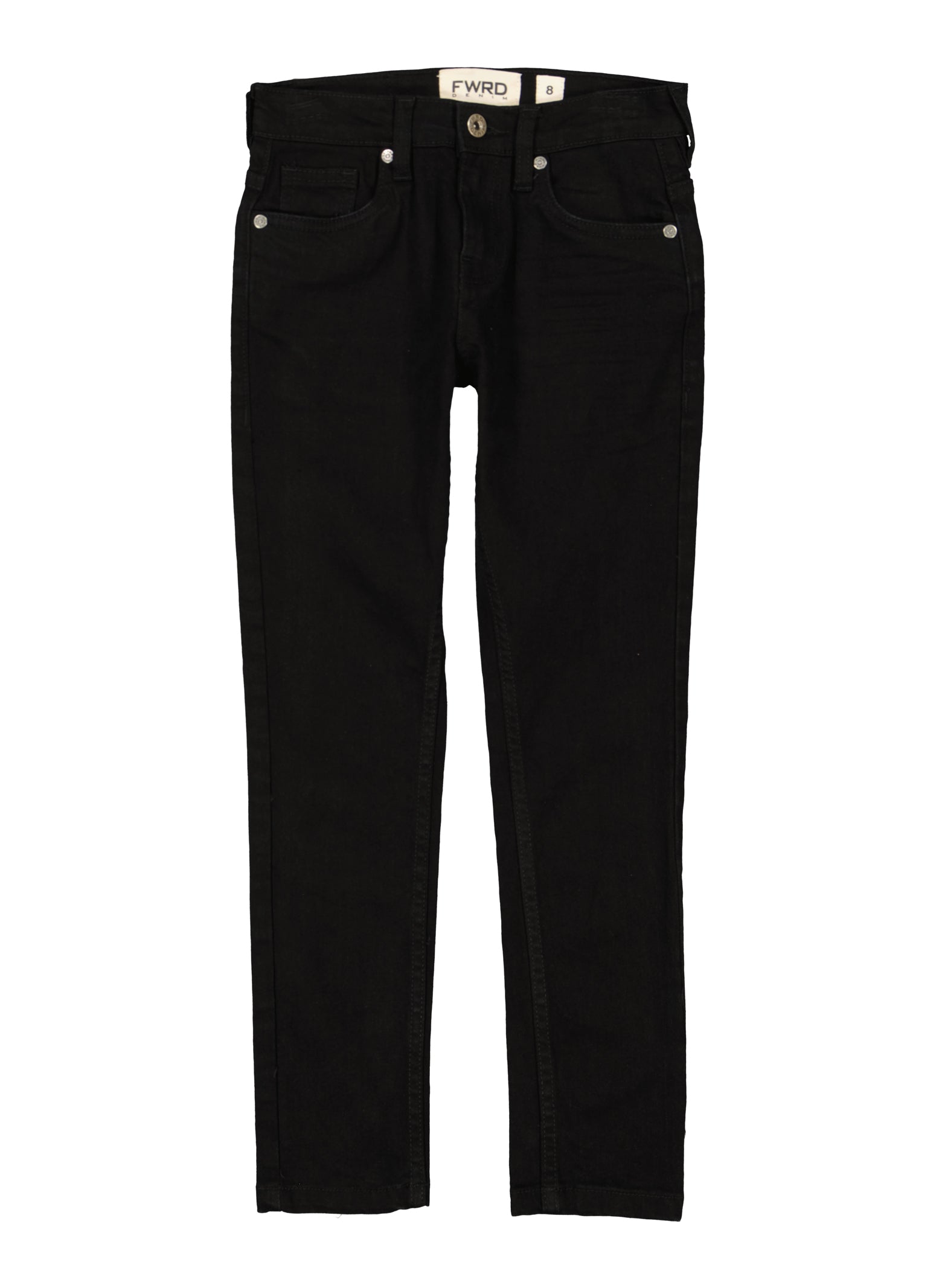 Boys Basic Solid Skinny Jeans, Black, Size 10